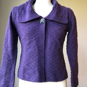 JM collection cardigan one button wide collar